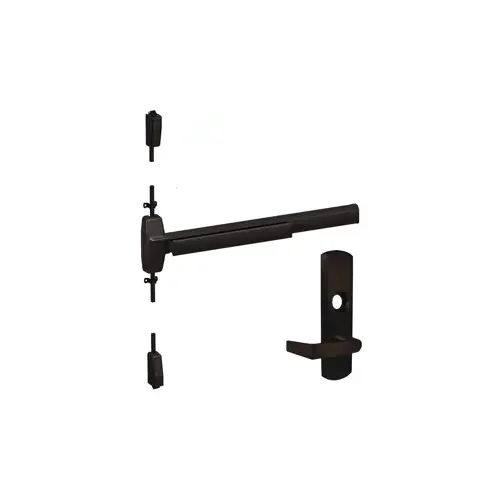 Von Duprin 9827L-710-48-LHR-06 KIT - SVR (Surface Vertical Rod) Smooth Exit Device, 996L-06 Lever Trim (Requires Rim Cylinder), LHR Left Hand Reverse/Reversible Handing, (Snap Ring Tool Needed), 48" x 84", Hex Dogging, Grade 1, 710/US11P Dark Bronze