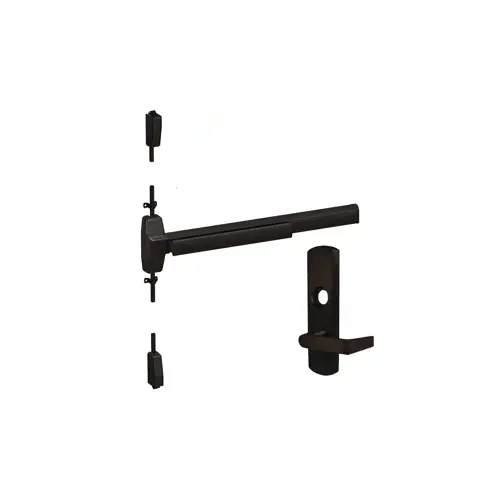 Von Duprin 9827L-710-48-RHR-06 KIT - SVR (Surface Vertical Rod) Smooth Exit Device, 996L-06 Lever Trim (Requires Rim Cylinder), RHR Right Hand Reverse/Reversible Handing, (Snap Ring Tool Needed), 48" x 84", Hex Dogging, Grade 1, 710/US11P Dark Bronze