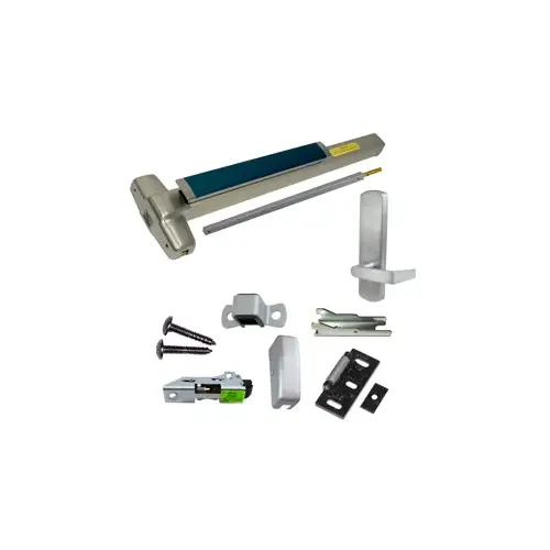 Von Duprin 9827L-BE-630-36-LBR-RHR-06 KIT - SVR (Surface Vertical Rod) Smooth Exit Device, 996L-BE-06 Passage Lever Trim, RHR Right Hand Reverse/Reversible Handing, (Snap Ring Tool Needed), Less Bottom Rods, 36" x 84", Hex Dogging, Grade 1, 630/US32D Stainless Steel