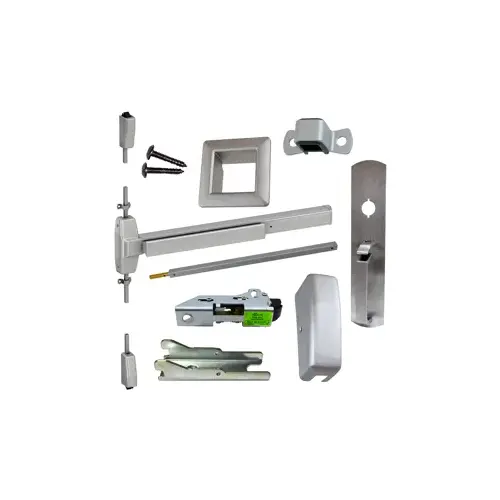 Von Duprin 9827TP-630-36-LBR KIT - SVR (Surface Vertical Rod) Smooth Exit Device, 990TP Thumb Piece Trim (Requires Rim Cylinder), Less Bottom Rods, 36" x 84", Grade 1, 630/US32D Stainless Steel