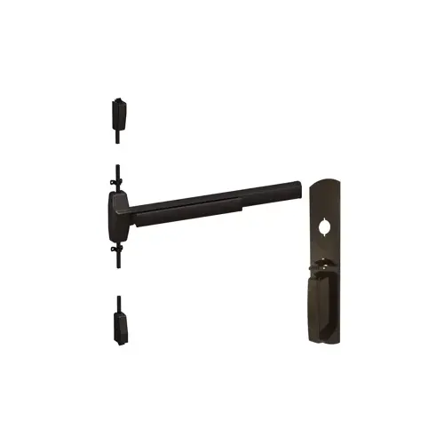 Von Duprin 9827TP-F-710-36 KIT - Fire-Rated (No Dogging), SVR (Surface Vertical Rod) Smooth Exit Device, 990TP Thumb Piece Trim (Requires Rim Cylinder), 36" x 84", Grade 1, 710/US11P Dark Bronze