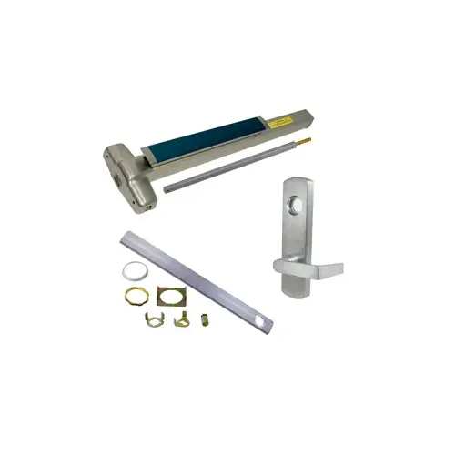 Von Duprin CD-9827L-630-36-RHR-06 KIT - CD (Cylinder Dogging, Requires 1-1/4" Mortise Cylinder), SVR (Surface Vertical Rod) Smooth Exit Device, 996L-06 Lever Trim (Requires Rim Cylinder), RHR Right Hand Reverse/Reversible Handing, (Snap Ring Tool Needed), 36" x 84", Grade 1, 630/US32D Stainless Steel