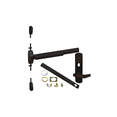 Von Duprin CD-9827L-710-48-RHR-06 KIT - CD (Cylinder Dogging, Requires 1-1/4" Mortise Cylinder), SVR (Surface Vertical Rod) Smooth Exit Device, 996L-06 Lever Trim (Requires Rim Cylinder), RHR Right Hand Reverse/Reversible Handing, (Snap Ring Tool Needed), 48" x 84", Grade 1, 710/US11P Dark Bronze