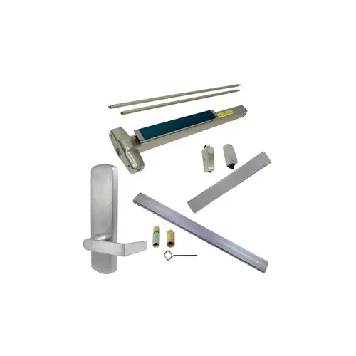 Von Duprin LD-9827L-BE-626-48-RHR-06 KIT - LD (Less Dogging), SVR (Surface Vertical Rod) Smooth Exit Device, 996L-BE-06 Passage Lever Trim, RHR Right Hand Reverse/Reversible Handing, (Snap Ring Tool Needed), 48" x 84", Grade 1, 626/US26D Satin Chrome