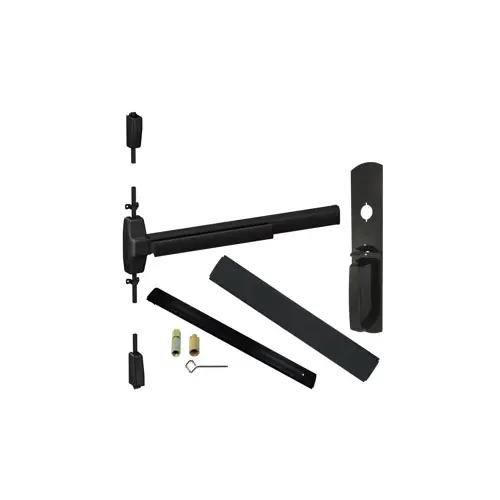 Von Duprin LD-9827TP-711-48 KIT - LD (Less Dogging), SVR (Surface Vertical Rod) Smooth Exit Device, 990TP Thumb Piece Trim (Requires Rim Cylinder), 48" x 84", Grade 1, 711/US19 Black