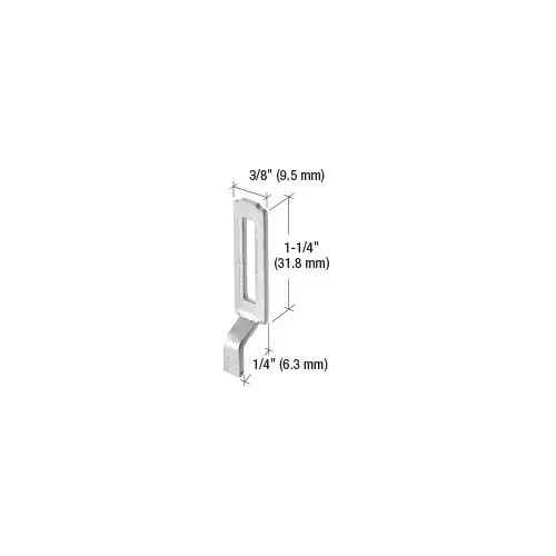 CRL A148 3/8" Wide Sliding Screen Door Latch Strike with 1/4" Grip