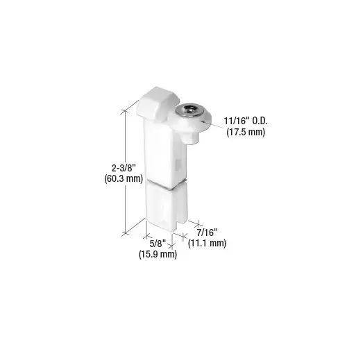 CRL B543 Sliding Screen Door Top Hung Roller 7/16" Wide for HiLite Doors - pack of 2