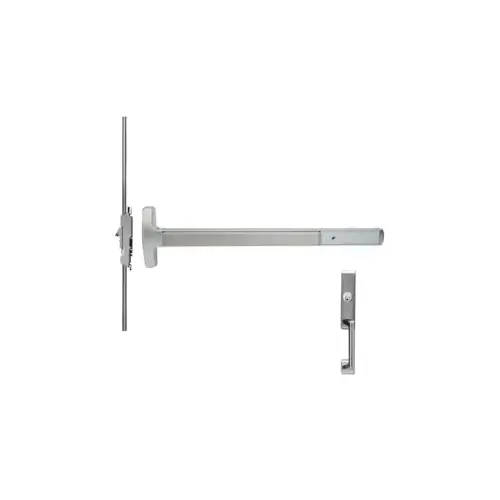 Falcon Lock 24C-NL-US26D-36X96 KIT - Narrow Stile CVR Concealed Vertical Rod Exit Device, Escutcheon Nightlatch Pull Trim 718NL , 36" x 96", Hex Dogging, Reversible Handing, Includes 4188 and 2130 Strikes, Grade 1, US26D/626 Satin Chrome
