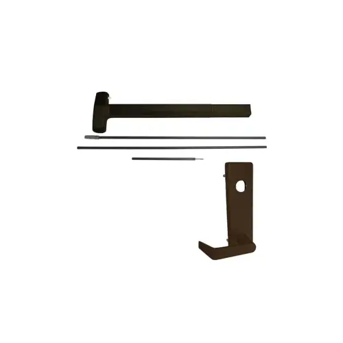 Falcon Lock 25C-L-DAN-313AN-36X96-LHR KIT - CVR Concealed Vertical Rod Exit Device, Escutcheon x Dane Lever Trim 510L, 36" x 96", Hex Dogging, LHR Left Hand Reverse/Reversible, Grade 1, 313AN/SP313 Anodized Aluminum, Duranodic Dark Bronze