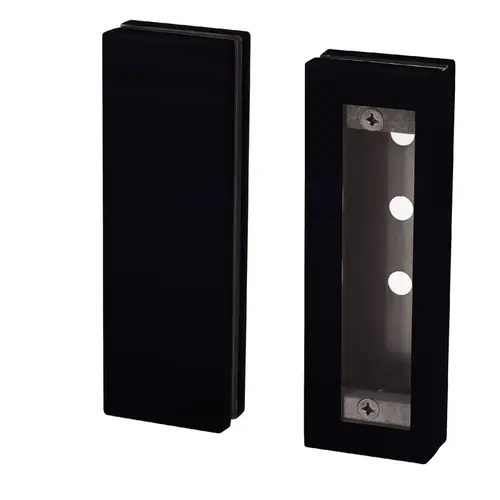 FHC P1900MB Rim Panic Glass Patches For 1/2" - 9/16" Glass for N1900 Panic & N604 Trim - Matte Black