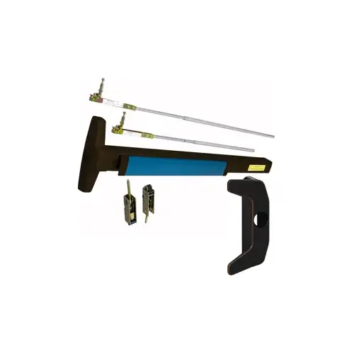 Von Duprin 3347A-NL-643E-36-RHR KIT - Narrow Stile CVR Concealed Vertical Rod Exit Device, 386NL Nightlatch Trim, RHR Right Hand Reverse, 36" x 84", Hex Dogging, Grade 1, 643e Aged Bronze