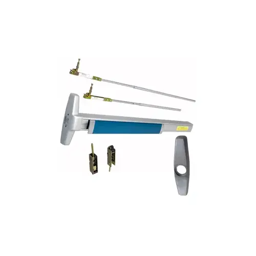 Von Duprin 3547A-NL-OP-626-36 Narrow Stile CVR Concealed Vertical Rod Exit Device, 388 NL-OP Nightlatch Trim Optional Pull, 36" x 84", Hex Dogging, Grade 1, 626/US26D Satin Chrome