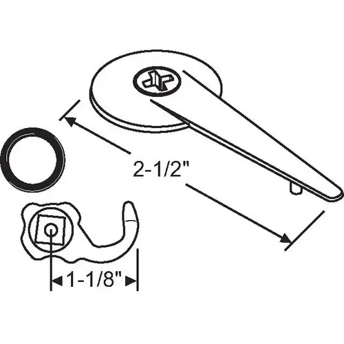 Brixwell 14-55 SCREEN LATCH ASSEMBLY