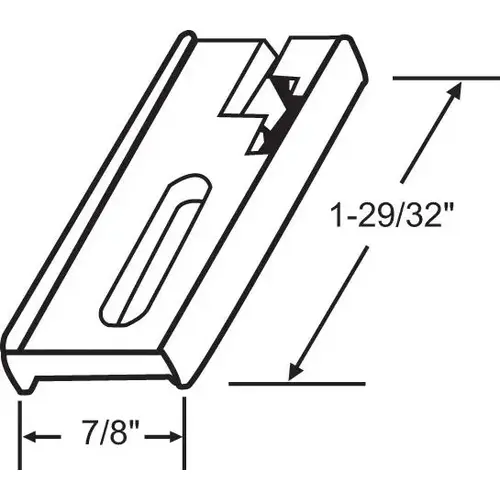 Brixwell 15-51 SCREEN DOOR BOTTOM GUIDE PDG 12