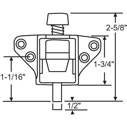 Brixwell 16-209-3 Secondary Patio Lock white