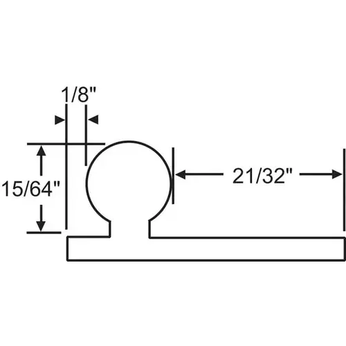Brixwell 16-217-6 Glass Door Track Extrusion 6Ft. Anodize Aluminum