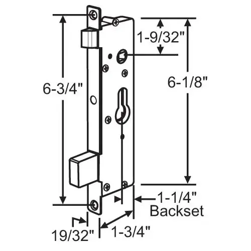 Brixwell 16-395 HD Diecast Mortise Lock Non Handed Reverse Latchbolt PDS-061-BK
