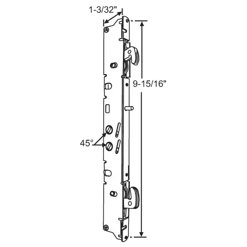 Brixwell 16-680 TwO-Point Mortise Lock no Trimplate