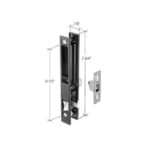 CRL AG4501 Black Flush Mount Handle Set with 6-1/2" Screw Holes