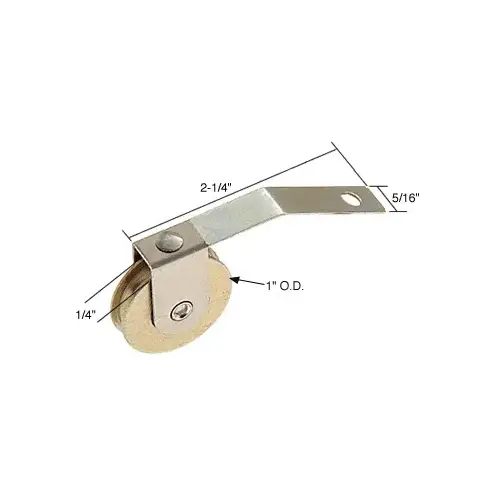CRL B576 1" Steel Ball-Bearing Sliding Screen Door Spring Tension Roller for Academy Mfg. Doors - pack of 2