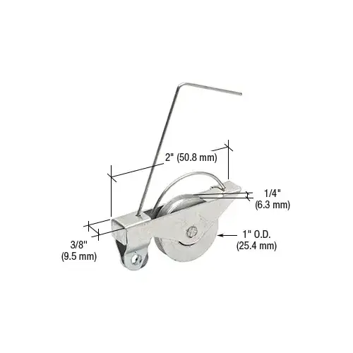 CRL B610 1" Steel Ball Bearing Sliding Screen Door Spring Tension Roller - pack of 2