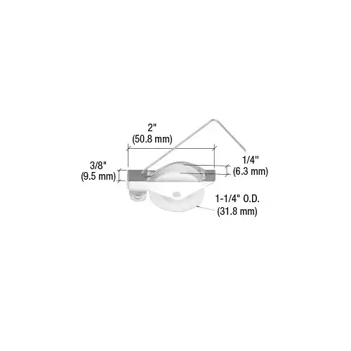 CRL B736 1-1/4" Nylon Center Groove Sliding Screen Door Spring Tension Roller for Academy Uni-Fit Doors - pack of 2
