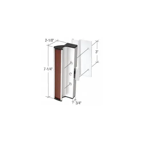 CRL C1055 Aluminum Clamp - Style Surface Mount Handle 3" Screw Holes for International Doors