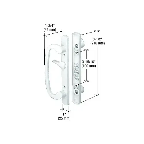 CRL C1280 White 8-1/2" Mortise - Style Handle