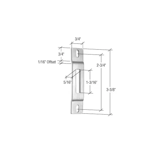 CRL E2015 3/4" Wide Lock Keeper with 2-3/4" Screw Hole for W & F Doors