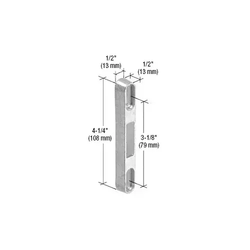 CRL E2125 1/2" Wide Diecast Lock Keeper with 3-1/8" Screw Holes