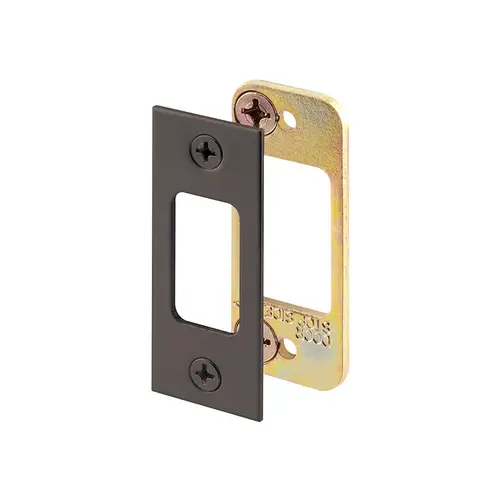 FHC E2482 11/16 x 1-1/4" Classic Bronze Finished Steel Security Deadbolt Door Lock Strike With Dual Steel Plates (Single Pack)
