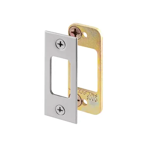 FHC E2483 Deadbolt Strike - For Use With Wood Or Metal Door Jambs - 2-3/4" Height x 1-1/8" Width - Steel - Satin Nickel (Single Pack)
