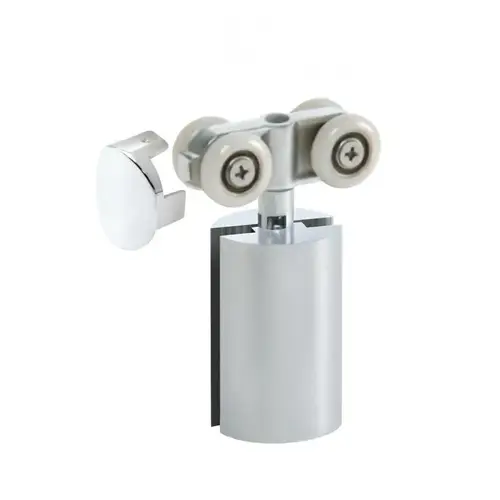FHC PSKR1BA Pacifica Series Glass Hangers with Rollers - Brite Anodized