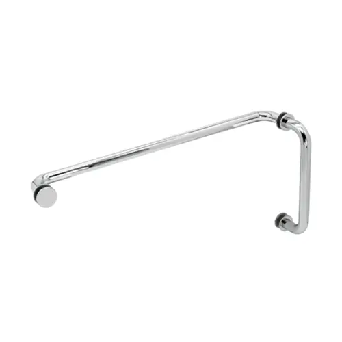 FHC TBR6X18CH 6" Pull Handle and 18" Towel Bar Combo With Metal Washers - Polished Chrome