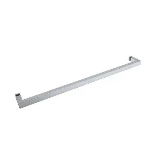 FHC TBSQ24CH 24" Square Mitered Corner Single Sided Towel Bar - Polished Chrome