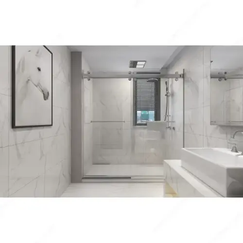 Riveo RGSD73EMBP171 Galaxie Pro Bypass Sliding Door Set Bright Polished Chrome