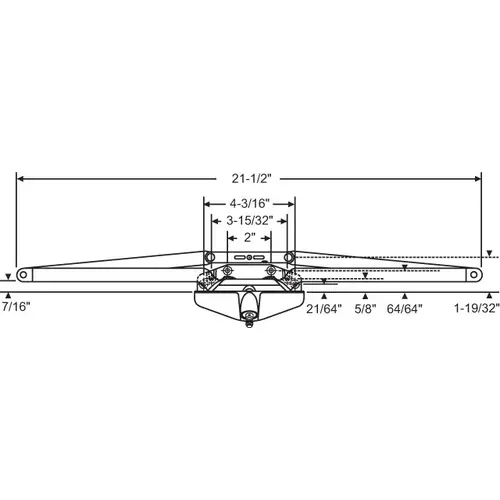 Brixwell 29-118-8 Awning Operator Single Pull chesnut Bronze 21-1/2in length