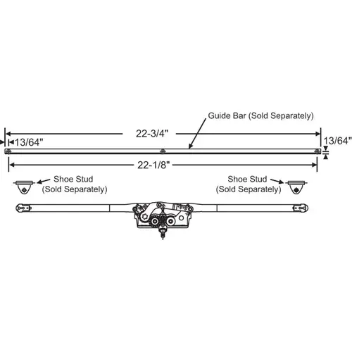 Brixwell 29-166 Awning Operator shoe Studs Guide Bar And handle Sold Seperately