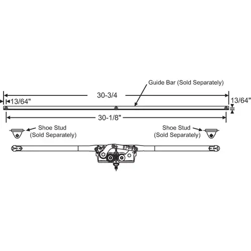 Brixwell 29-168 Awning Operator shoe Studs Guide Bar And handle Sold Seperately