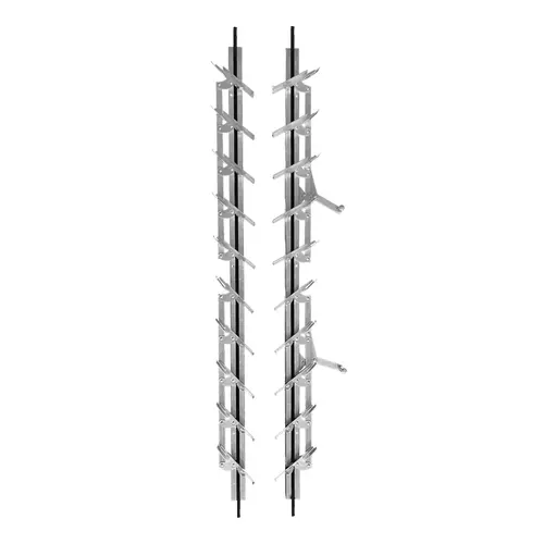 Brixwell JS36 Jalousie Strip Hardware 36" Length 10 Blades Aluminum Pair