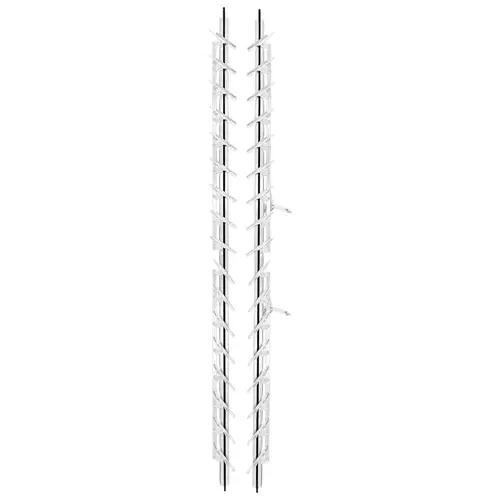 Brixwell JS60 Jalousie Strip Hardware 60" Length 17 Blades Aluminum Pair