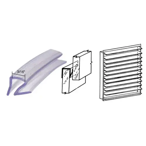 CRL 1420B Clear Jalousie and Louver Slat Vinyl - 1000 ft Roll