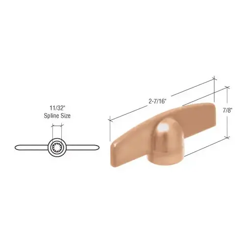 CRL EP22135 Coppertone T-Crank Handle with 11/32" Spline