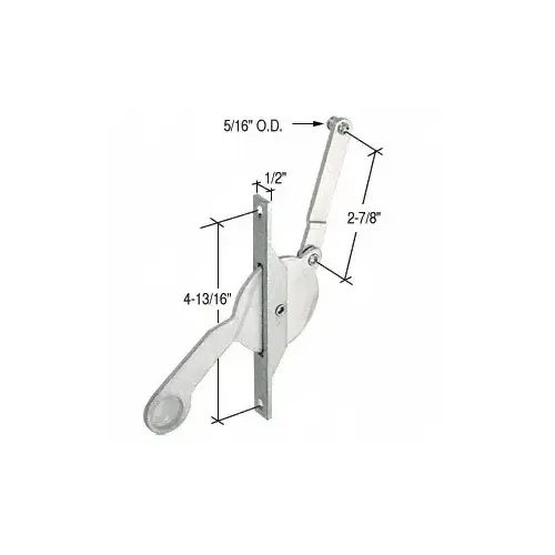 CRL H3707 Right Hand Jalousie Operator - 2-7/8" Offset Link Arm Aluminum