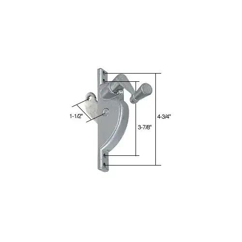 CRL WCM209 Right Hand Jalousie Operator - 1-1/2" Arm Aluminum