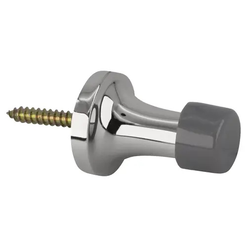 Deltana BDS125U26 1-3/8" Baseboard Door Bumper, Solid Brass in Polished Chrome