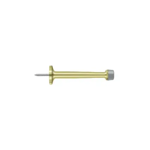 Deltana BDS425U3 4" Baseboard Door Bumper, Solid Brass in Polished Brass