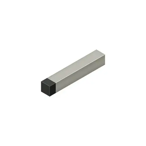 Deltana BDSS40U15 4" Modern Square Baseboard Bumper, Solid Brass in Brushed Nickel