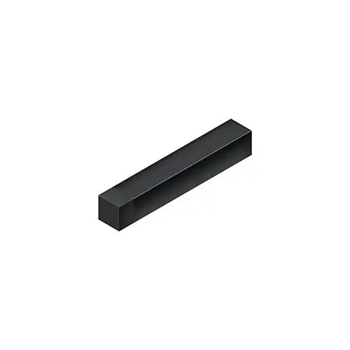 Deltana BDSS40U19 4" Modern Square Baseboard Bumper, Solid Brass in Paint Black