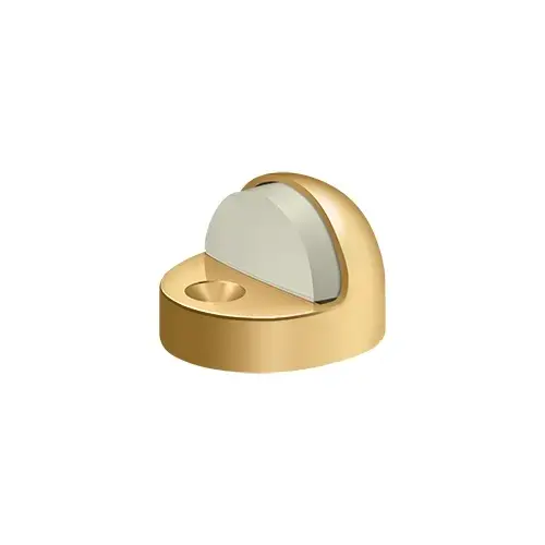Deltana DSHP916CR003 Dome Stop High Profile, Solid Brass in PVD Polished Brass